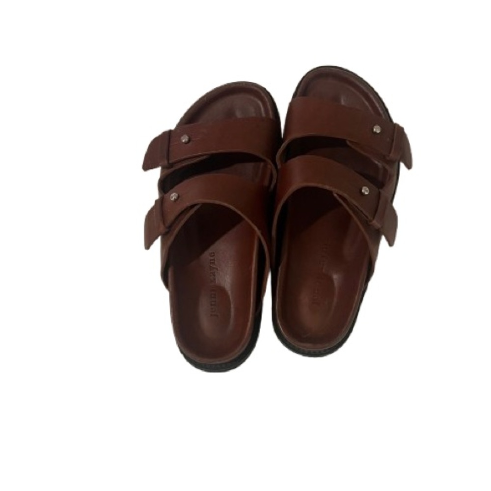 Jenny Kayne Hutton Slide Sandals. Brown, Double Strap. Birkenstock Style. Sz 8.
